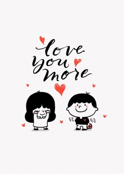 可爱卡通情侣爱情图片安卓锁屏壁纸