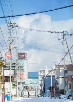 城市街道雪景图片高清手机壁纸