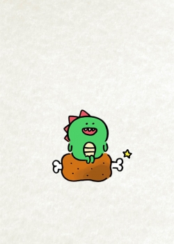 卡通萌物恐龙插画高清手机壁纸