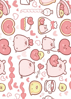 萌系卡通平铺手机壁纸图片