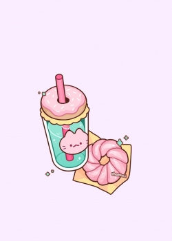 可爱粉色卡通手机壁纸