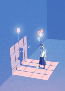 小清新梦幻蓝全面屏手机壁纸