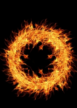 暗黑主题火焰手机壁纸