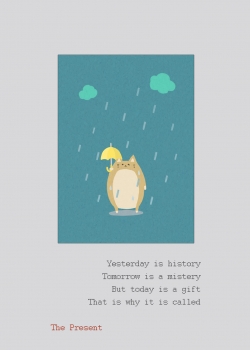 萌系卡通手绘插画手机壁纸