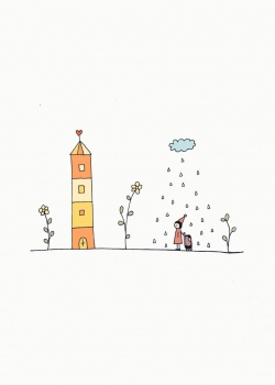 小清新旅行插画高清手机壁纸