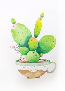 小清新水彩手绘手机壁纸