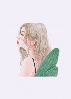 唯美女生头像手绘手机壁纸