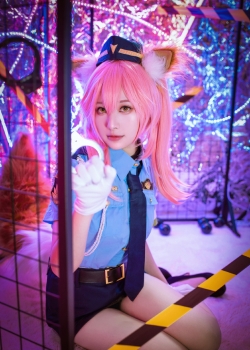 性感玉藻前女警cosplay写真图片