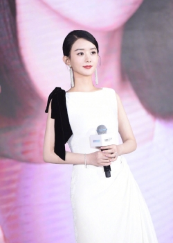 赵丽颖白色礼服活动照图片