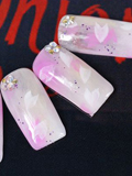 美甲樱花画法 美甲图片樱花