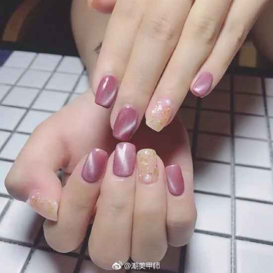 猫眼美甲图片