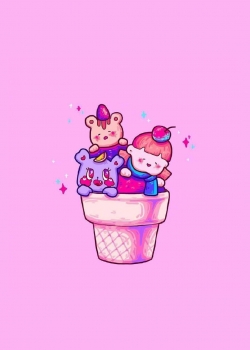 少女系粉色可爱手机壁纸图片