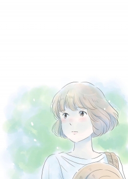 小清新手绘女孩高清手机壁纸图片