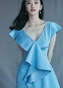 景甜深v礼服性感写真高清手机壁纸