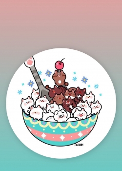 卡通美食手绘插画高清手机壁纸