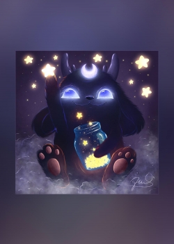 发光的星座卡通高清手机壁纸图片