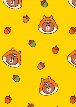 可爱卡通布朗熊高清手机壁纸图片