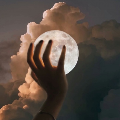 恬恬/个性梦幻唯美紫色天空背景/星河尽明意 万般皆是你