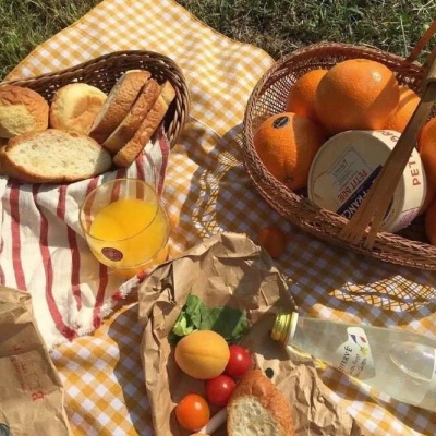 唯美野餐小清新背景图