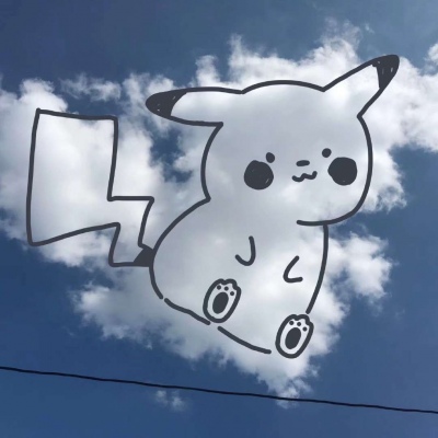 清新动物蓝天白云背景图☁