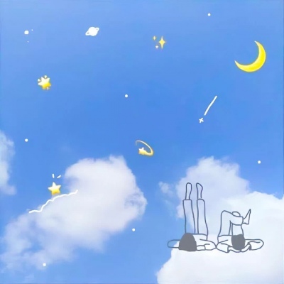 沈曦：唯美可爱天空云朵背景图