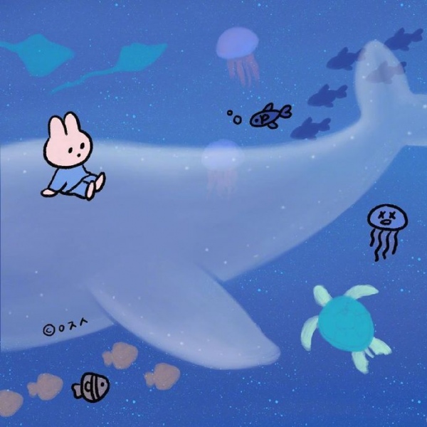 芯儿   唯美梦幻蓝色系背景图