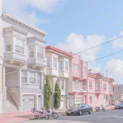 蓝粉系风景静物头像 跟你在一起的每一秒都是甜的