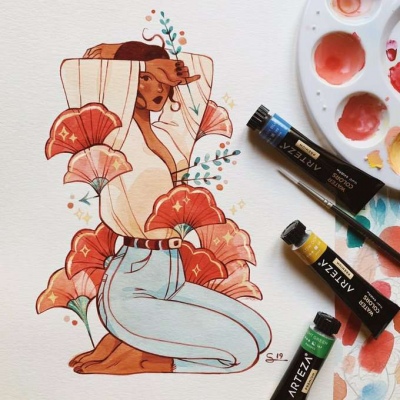 七妎 手绘插画分享 插画师 Sibylline