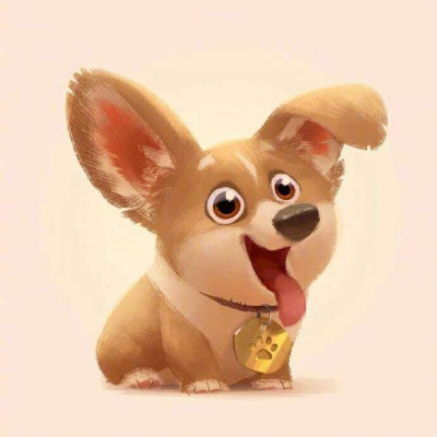 苏辙│插画萌宠│画师•Lynn Chen│知足常乐，就会拥有幸福