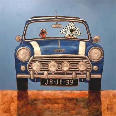 插画师Ed  Ven   der   Hoke带来的一组创意插画，狗狗也很时髦呢！