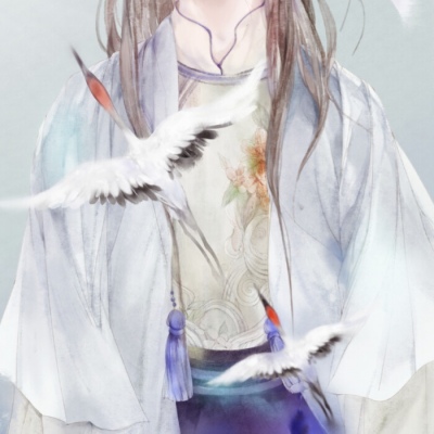 唐崎夜雨／手绘  古风 女生头像