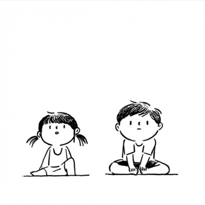 浔熙 小清新可爱动漫手绘情侣头像