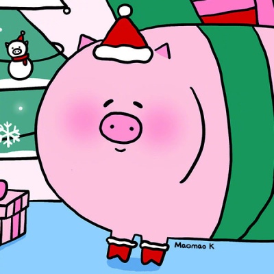 卡通小猪圣诞头像/ᴹ ᵉ ʳ ʳ ʸ   ᒼ ʰ ʳ ⁱ ˢ ᵗ ᵐ ᵃ ˢ