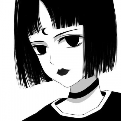 黑白主题女头.
