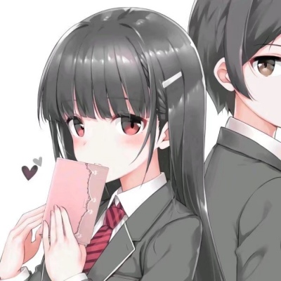 动漫情侣头像青春期时，懵懂的我就认定了你