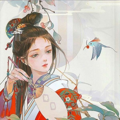 古风女头 唐崎夜雨