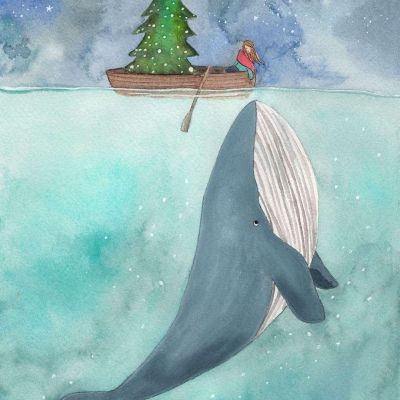 卡通鲸鱼头像 画作分享 . Dan Schultz ​​​​