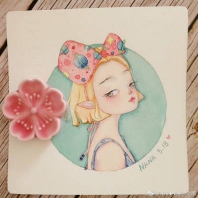 顾羽书.  动漫插画－手绘－少女