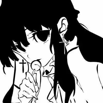 头像『我不在是你的全部』（黑白）/作者：佳丧