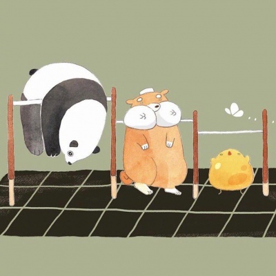 可爱小鸡插画恩典少女心/林芙/