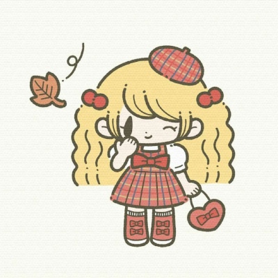 念七  手绘可爱卡通女生精致