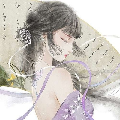 唐崎夜雨  二次元古风女生头