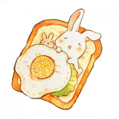 千鹤/简笔插画/听闻美食和你才是绝配