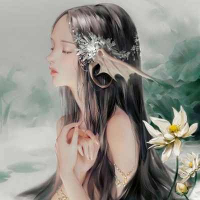 唐崎夜雨／手绘唯美古风女生头像