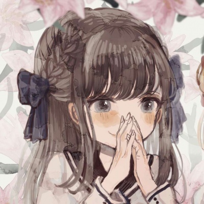 帝江:可爱唯美手绘动漫闺蜜头/我也渐渐的喜欢上这漫无边际的黑夜