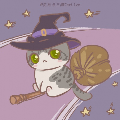万圣节猫咪团头/林芙/图源wb，详见水印/迟来的万圣节头像们……