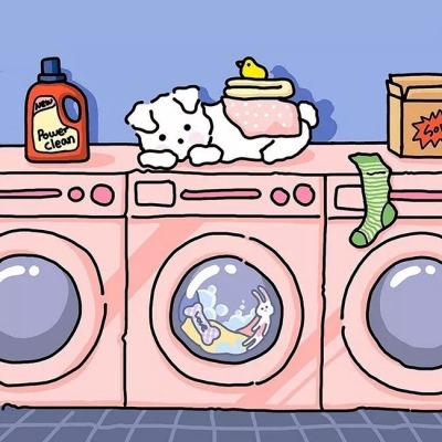 可爱卡通小狗 /你自人山人海中来 原来只为给我一场空欢喜