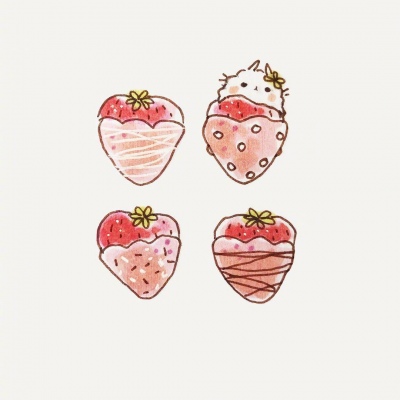 超可爱软妹少女心仓鼠插画/林芙/