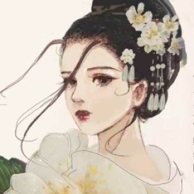 江孑/唯美意境古风手绘女头 孑然一身