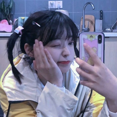 冷色调手机控女头/礼貌拿图